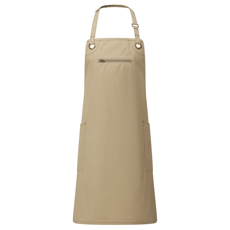 ‘Barley’ Contrast Stitch Sustainable Bib Apron
