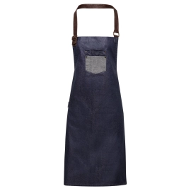 Division Waxed Look Denim With Faux Leather ather