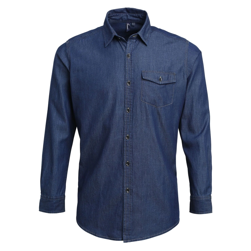 Men'’s Jeans Stitch Denim Shirt