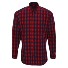 Chemise m.l. à carreaux en coton "Mulligan" homme