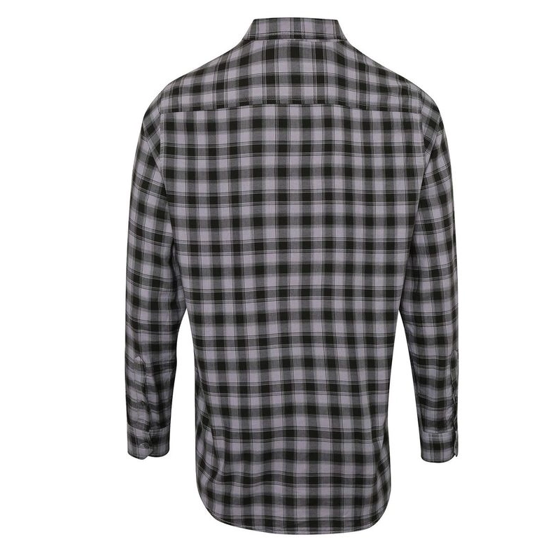Chemise m.l. à carreaux en coton "Mulligan" homme