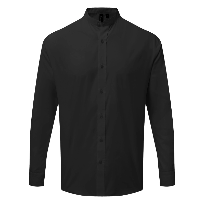Chemise Col Mao 'Grandad' Manches Longues
