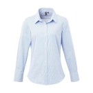 Chemisier popeline vichy à manches longues femme