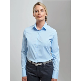 Ladies'’ Stretch FitCotton Poplin Long Sleev Shirtt