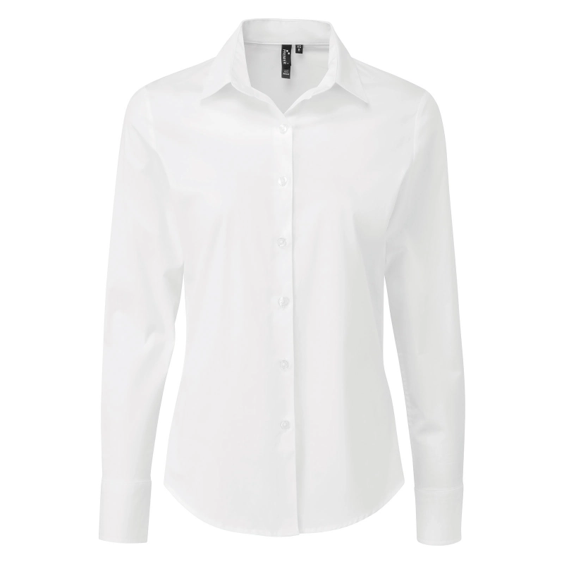 Chemise Manches Longues En Poplin Pour Femmes