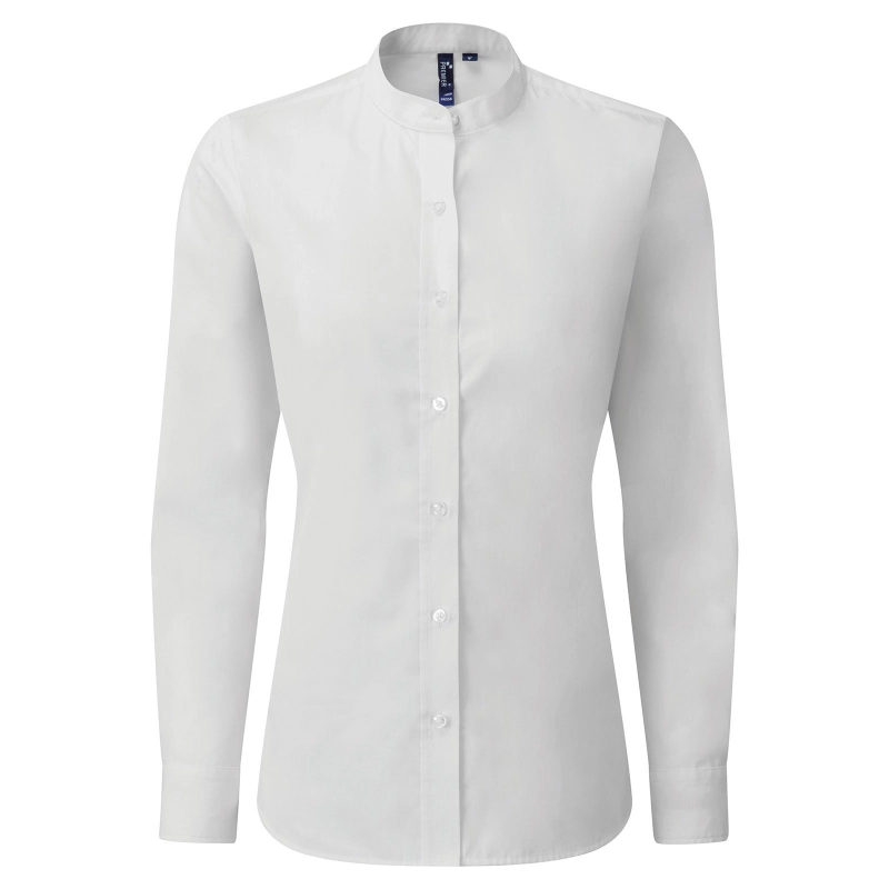 Women’s Banded Collar 'Grandad' Shirt