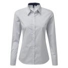 Chemise en Denim-Pindot Manches Longues Femme