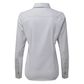 Women's Denim-Pindot Long Sleeve Shirt