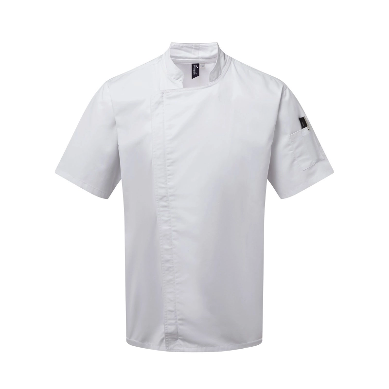 Veste de Chef Zippée Manches Courtes