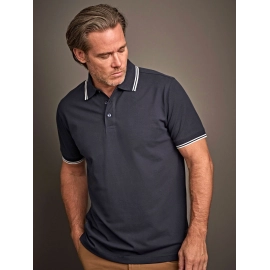 Luxury Stripe Stretch Polo