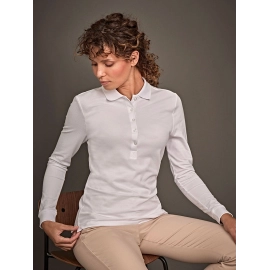 Ladies Luxury Stretch Long Sleeve Polo