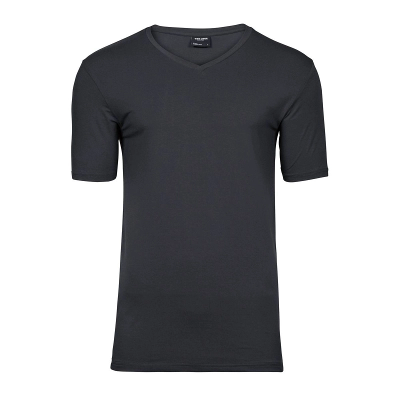 Camiseta cuello V ajustada hombre