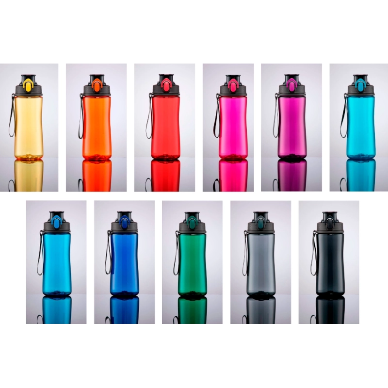 Borraccia Neon Effetto Trasparente 580ml Borraccia Neon Effetto Trasparente 580ml