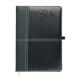 Agenda journalier 2025 avec couverture en PU  15 X 21 CM