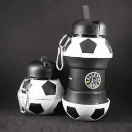 Foldable Sports Soccer Water Bottle 600ml