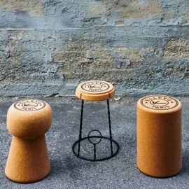 Sgabello in sughero Tappo Champagne