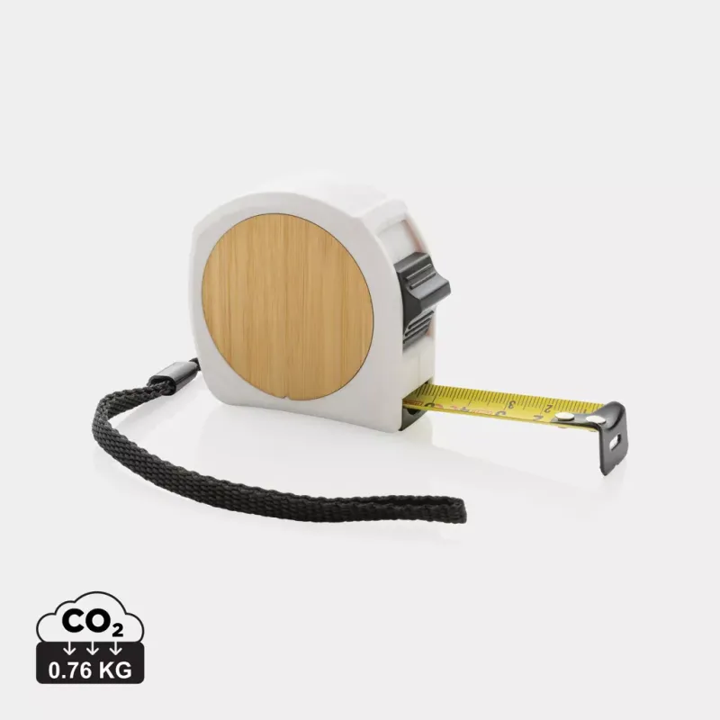 Flexómetro de bambú de plástico reciclado RCS 5M/19mm
