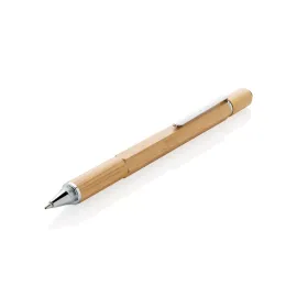 Penna multifunzione 5 in 1 in bambù