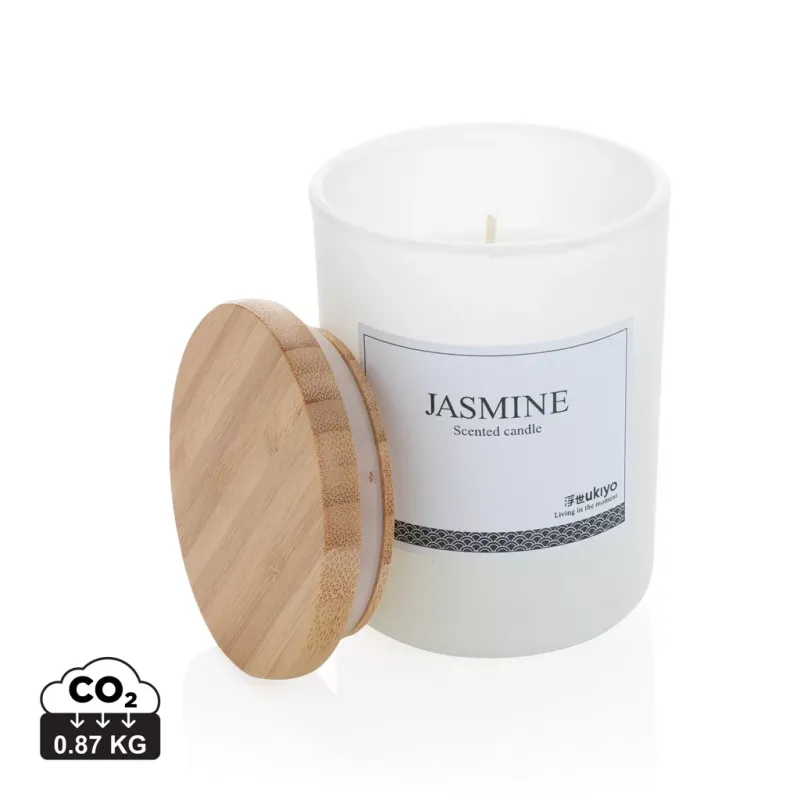 Candela profumata deluxe Ukiyo con tappo in bambù