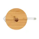 Ukiyo Borosilikat-Glaskaraffe mit Bambusdeckel 1.2L