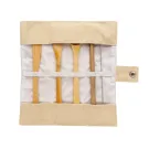 Set de couverts de voyage en bambou réutilisable