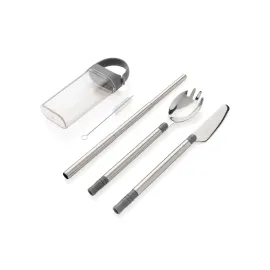 Set di posate riutilizzabile e tascabili on-the-go