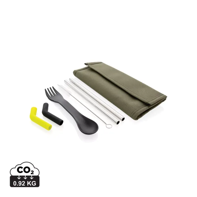 Set pailles 2 pcs et couverts Tierra