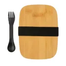 Portapranzo in acciaio con tappo in bambù e spork
