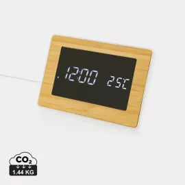 Orologio LED Utah in plastica RCS e bambù