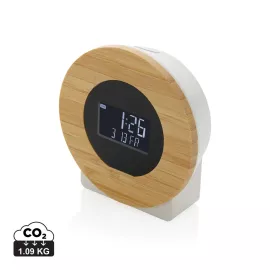 Orologio da scrivania Utah in plastica RCS e bambù