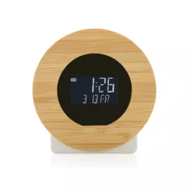 Reloj de escritorio Utah RCS rplastic y bambú LCD