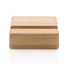 Soporte de bambú para teléfono