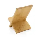 Soporte para teléfono de bambú en caja kraft
