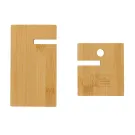 Support téléphone en bambou dans une boîte kraft