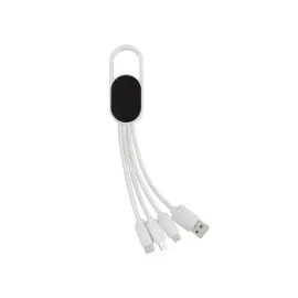 Cavo 4 in 1 con moschettone