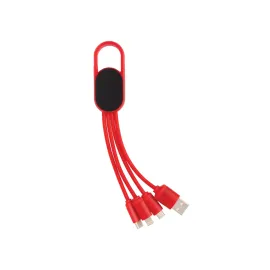 4-in-1 Kabel mit Karabiner-Clip