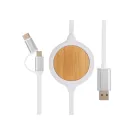 3-in-1 Kabel mit 5W Bambus Wireless Charger