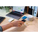 Câble 3 en 1 avec chargeur sans fil en Bambou 5W Câble 3 en 1 avec chargeur sans fil en Bambou 5W