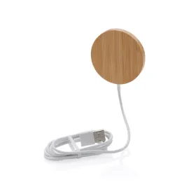 Ricaricatore wireless magnetico 10W in bambù