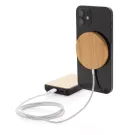 Ricaricatore wireless magnetico 10W in bambù