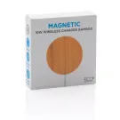 Ricaricatore wireless magnetico 10W in bambù