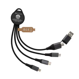 Terra RCS recycled aluminium 6-in-1 charging cable