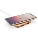 Caricatore wireless 5W in bambù con USB