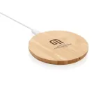 Cargador inalámbrico redondo de 5W de bambú