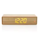 Réveil en bambou avec chargeur sans fil 5W