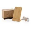 Supporto ricarica wireless 5W in bambù