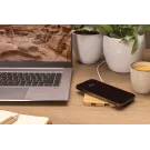 10W Wireless-Charger mit USB aus Bambus
