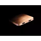 Caricatore wireless 10W con porte USB in bambù