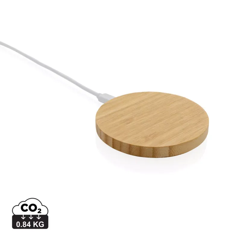 Cargador inalámbrico 15W de bambú