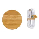 Cargador inalámbrico 15W de bambú